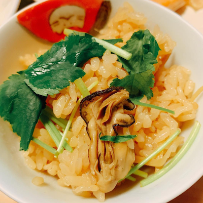 牡蠣の炊き込みご飯