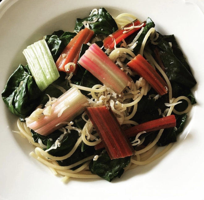 スイスチャードパスタ