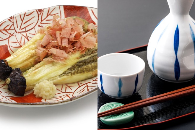 焼きなすの生姜醤油