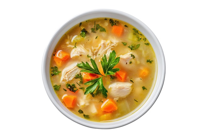 鶏むね肉と野菜のスープごはん