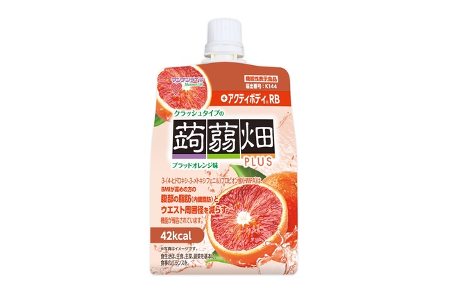 クラッシュタイプの蒟蒻畑プラス ブラッドオレンジ味