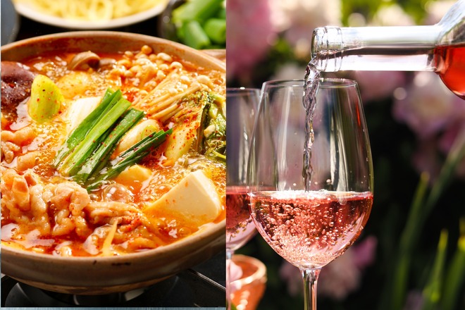 酸味と唐辛子の辛味がある料理にはロゼワインや軽めの赤ワイン