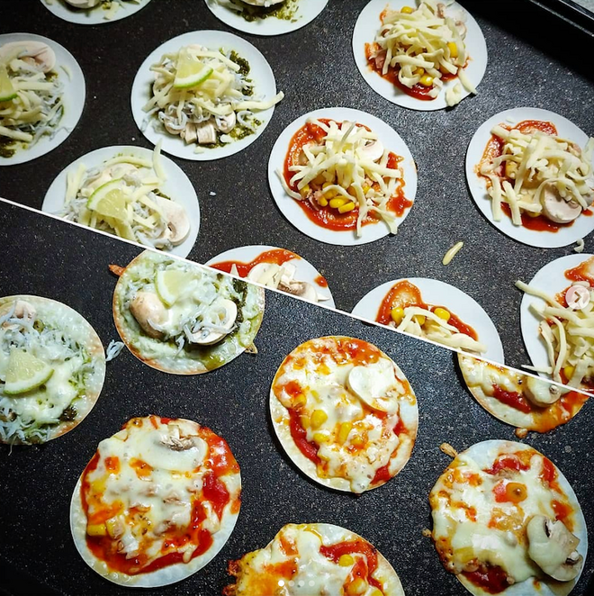 餃子の皮で簡単ピザ