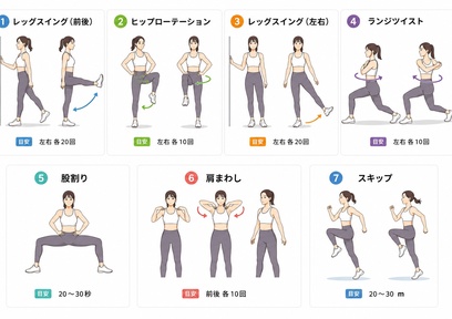 ランナーにおすすめ!走る前に行いたいウォーミングアップストレッチ7選